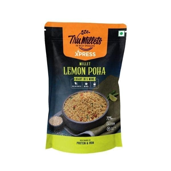 Trumillets Instant Kodo Millet Lemon Poha Powder Mix with Rice | Traditional Masalas Mix | Ready to Cook | Tasty Ready to Eat Lemon Poha | No Artificial Colors (Each 180 Gm Pack of 2) view 2