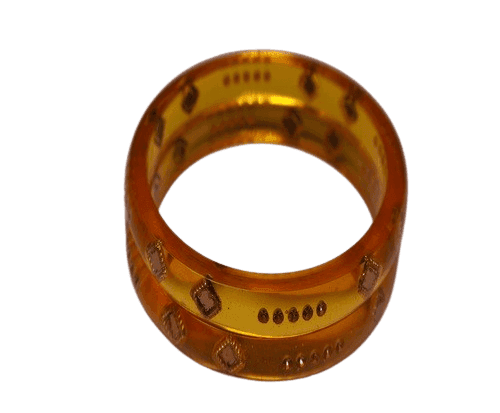 Elegant Orange Bangles with Intricate Embellishments view 2