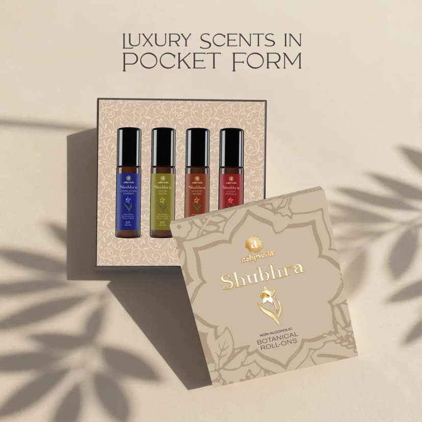 Ashpveda Aura Legacy Botanical Roll-On Attar Gift Set view 2
