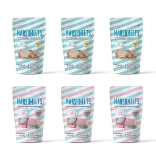 Marshmelts 2 Exciting Flavors - Vanilla Mist, Assorted Fruit, 60 gm - Pack of 6