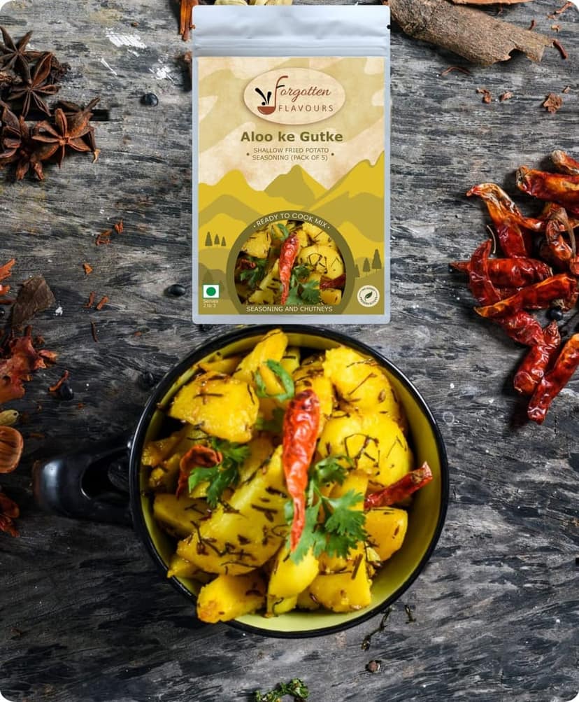 Forgotten Flavours Aloo ke Gutke (Fried Potato) Masala | Pahadi Masala Mix | No Artificial Preservative or Color| Fresh Spices view 2