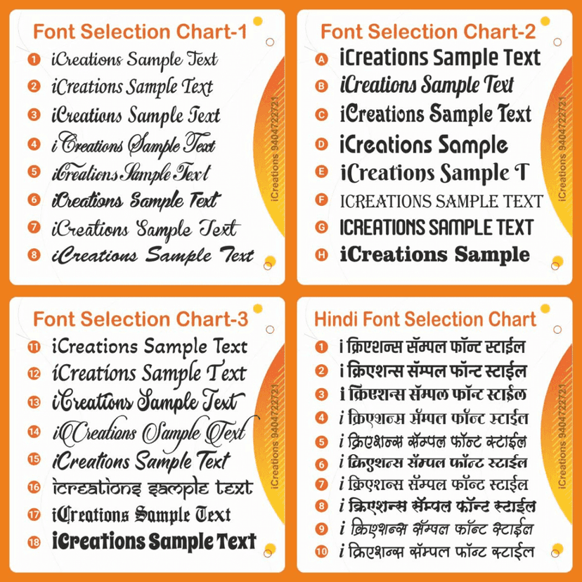 iCreations Floral Theme Nameplate on Premium Fiberglass view 2