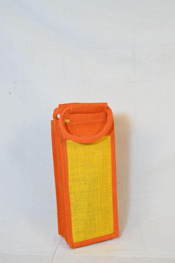 Jute Wine Bottle Gift Bag with Handle view 2
