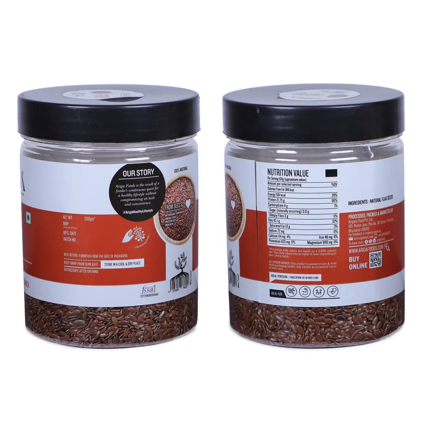 Ariga Foods Premium Raw Flax Seeds (200 g) view 2