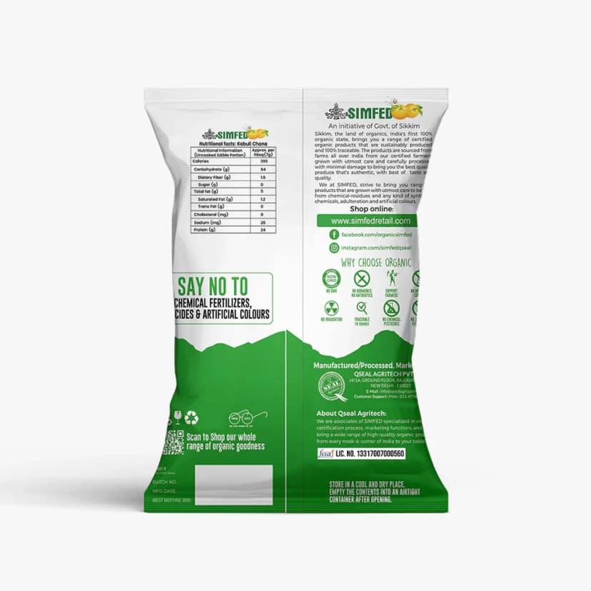 SIMFED Organic Kabuli Channa 1Kg view 2