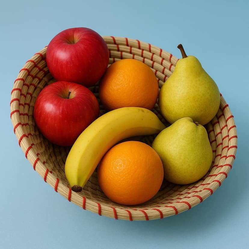 Tiger Grass Fruit Basket – Natural & Handwoven view 2
