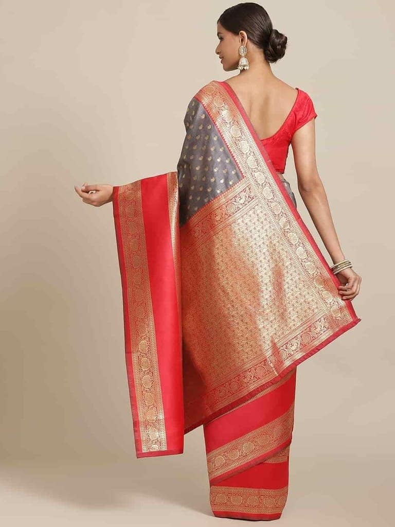 Women's Banarasi Art Silk Saree With Unstiched Blouse Piece view 2