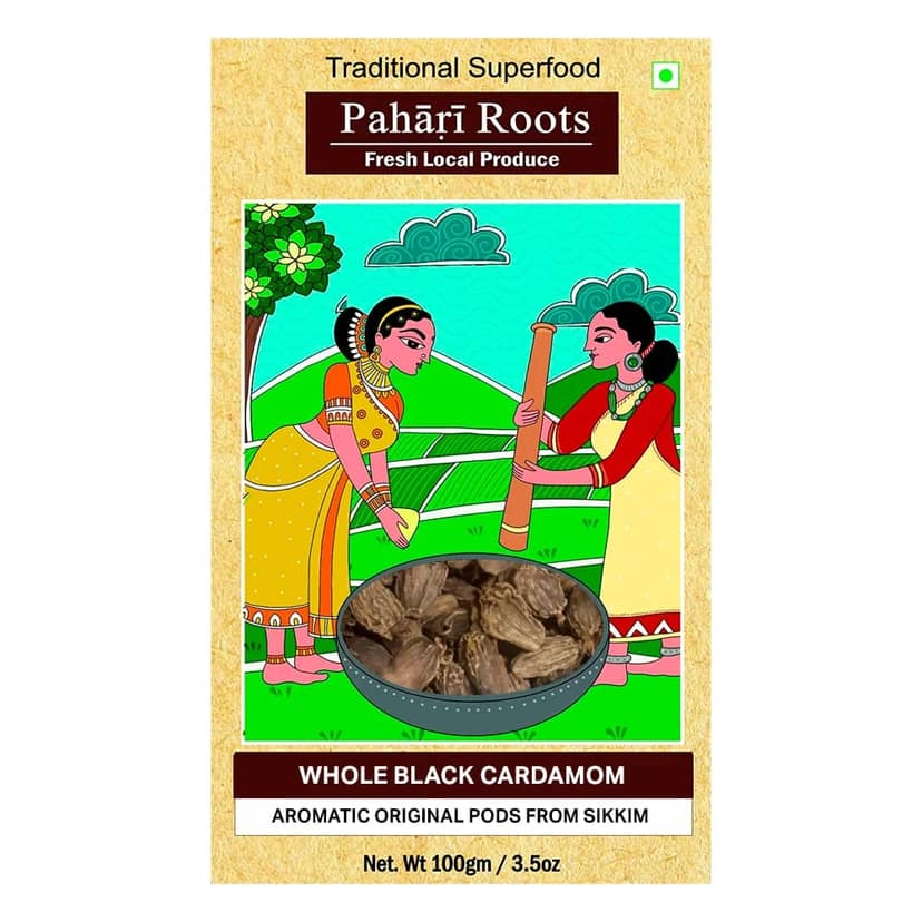 Pahari Roots Whole Black Cardamom from Sikkim (Badi Elaichi) view 2
