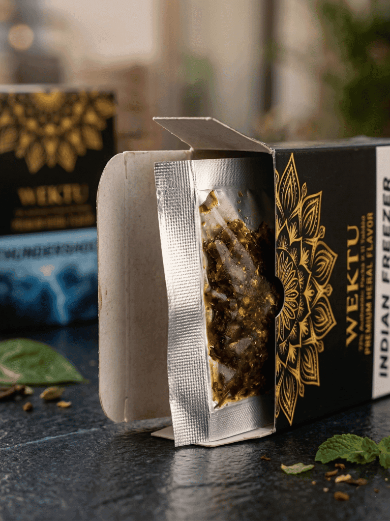 WEKTU Ultimate Tobacco-Free Shisha Experience Hub - Pure Herbal Multi-Flavor Hookah Materials Combo with Long-Lasting Coconut Charcoal & Heat-Shield Foil Pack view 2