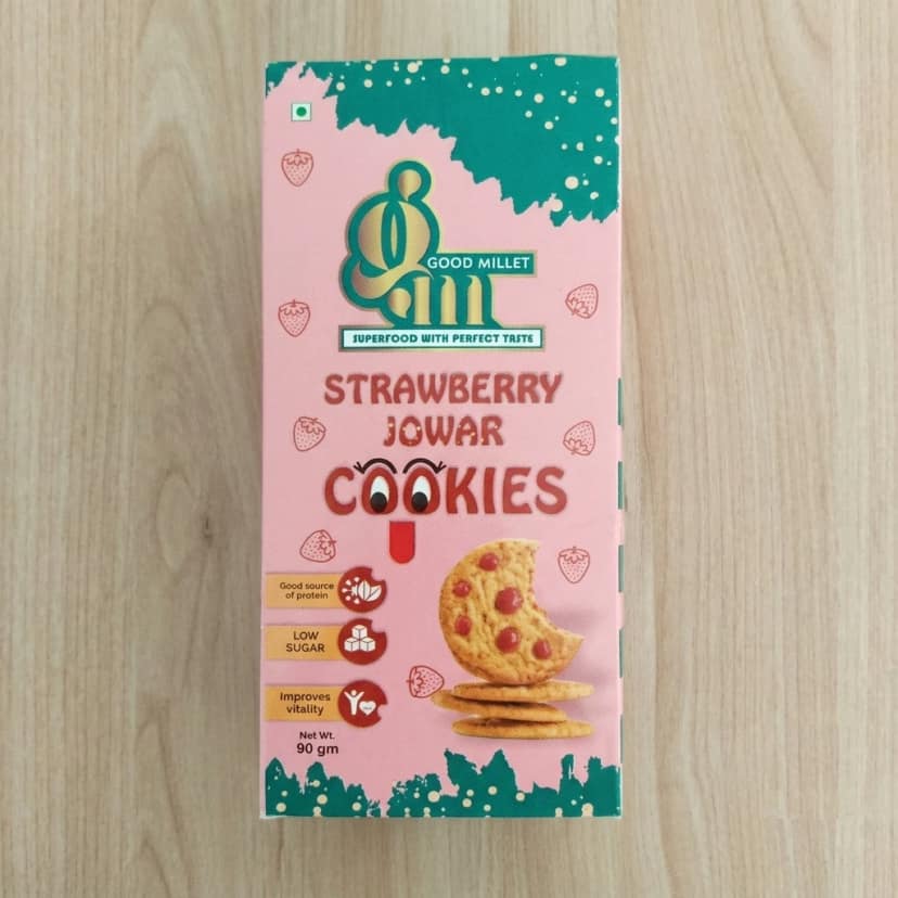 Success Arrow Strawberry Jowar Millet Cookies Healthy Snack 90 g