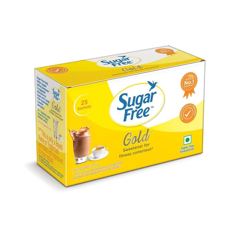 Sugar Free Gold, 25 Sachet India’s No.1 Sweetner| Sweet like Sugar with Low Calories| Scientifically Proven & Tested view 2