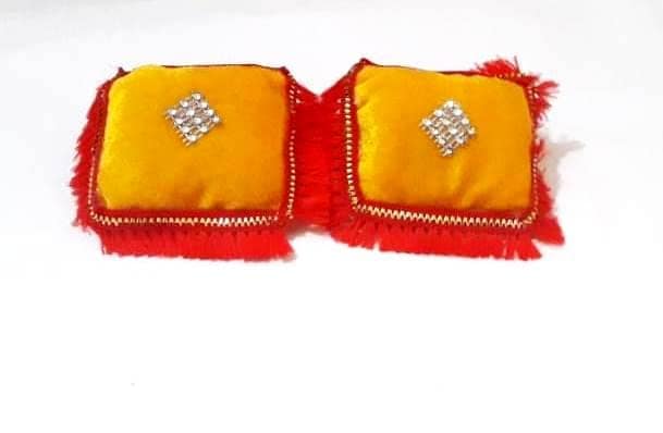 Beautiful Soft All Idol Yellow Gaddi for Laddu Gopal Set- 1 to 5 (puja Article) view 2