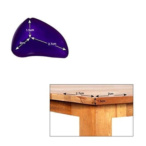 Safe-O-Kid' Tear Drop Colorful Corner Caps, Purple, Pack of 4 view 2