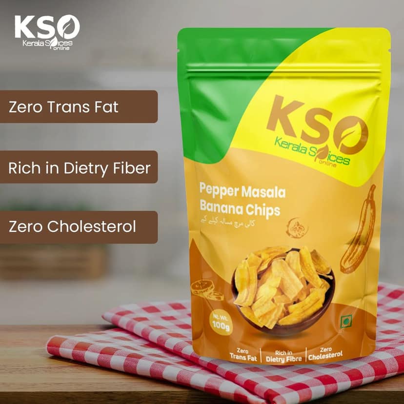 Pepper Masala Banana Chips 200gm view 2