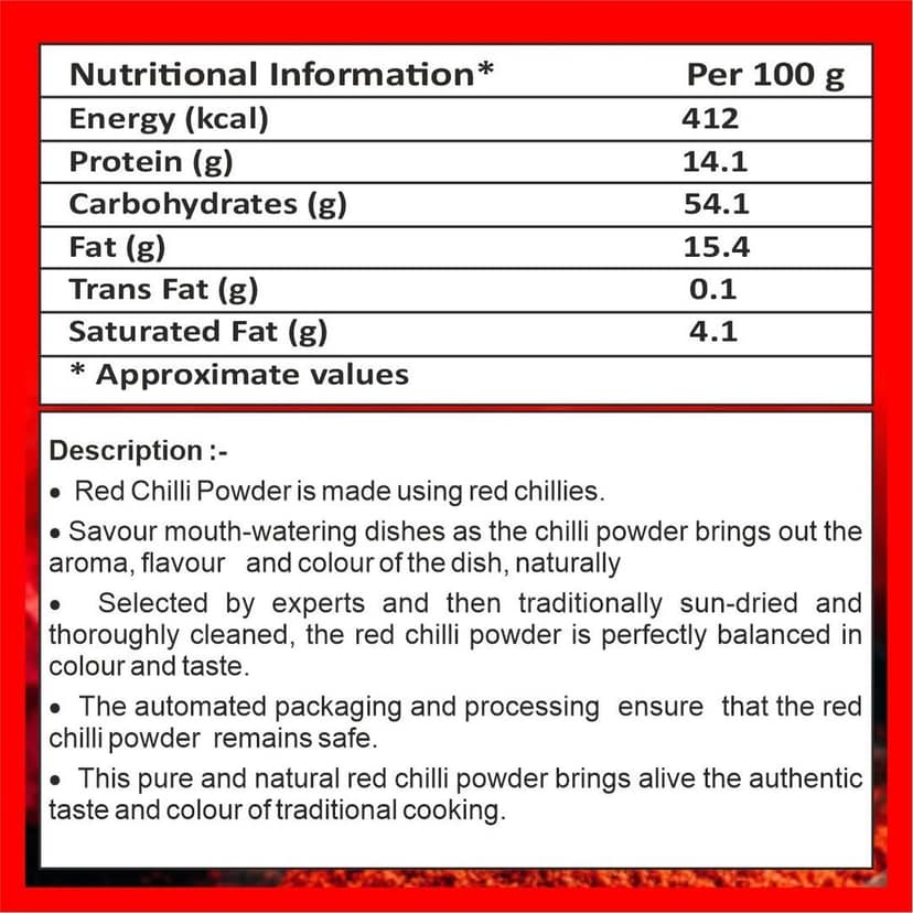 Red Chilli Powder (pack of 5) view 2