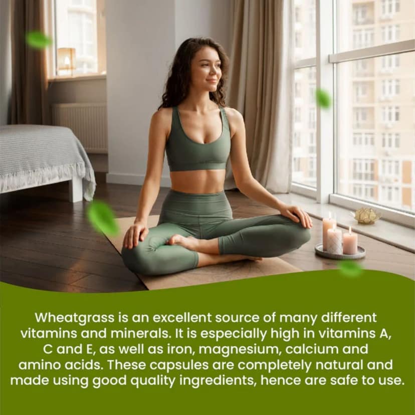 Cipzer Wheat Grass (60 Capsules): Detoxify, Boost Immunity, and Enhance Vitality view 2