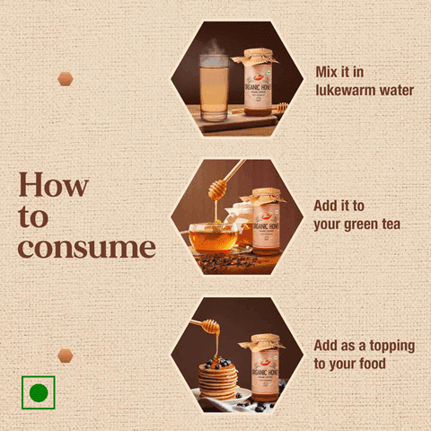 Dabur Organic Honey, 300 gm Jar view 2
