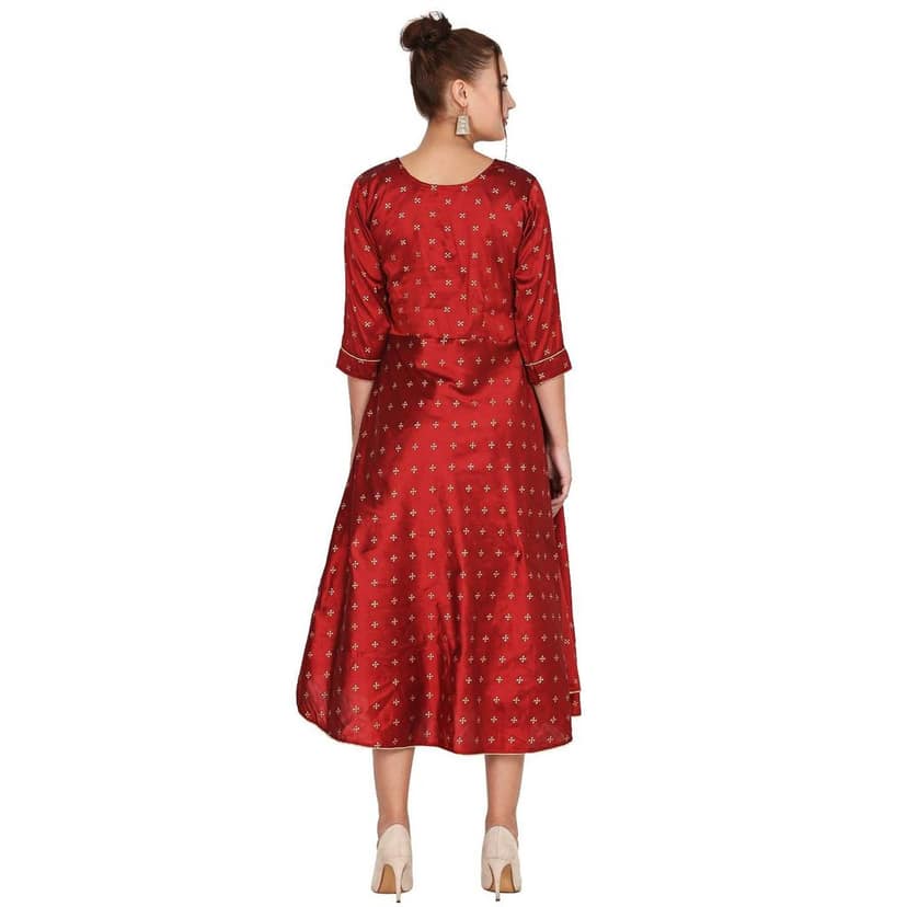 Florence Women's Art Silk Straight Dress Material view 2