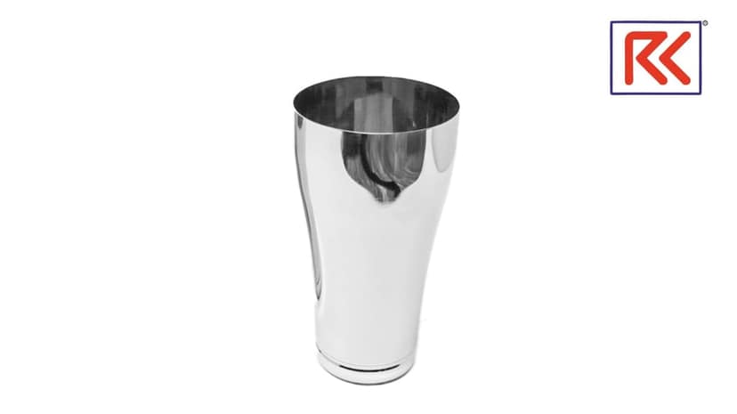 RK GLASSES Stainless Steel Jumbo Lassi Glass | 700 ml Each Water Glasses with Big Premium Traditional Shape | Glass Set with Silver Finish I Serves Lassi, Lemonade, Water, Juice, Mocktail Set of 2 view 2