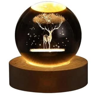 3D Crystal Ball Night Light ( Deer )