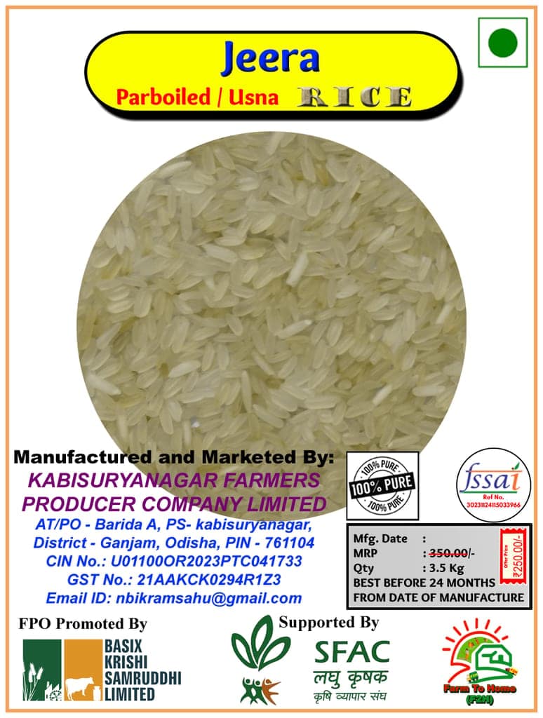 Jeera Rice | Parboiled / Usna Rice | 3.5 Kg view 2