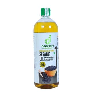 Deeksam Wood Pressed Sesame Oil | Pure Marachekku Nallennai | 100% Natural & Unrefined | Edible Grade | 1L