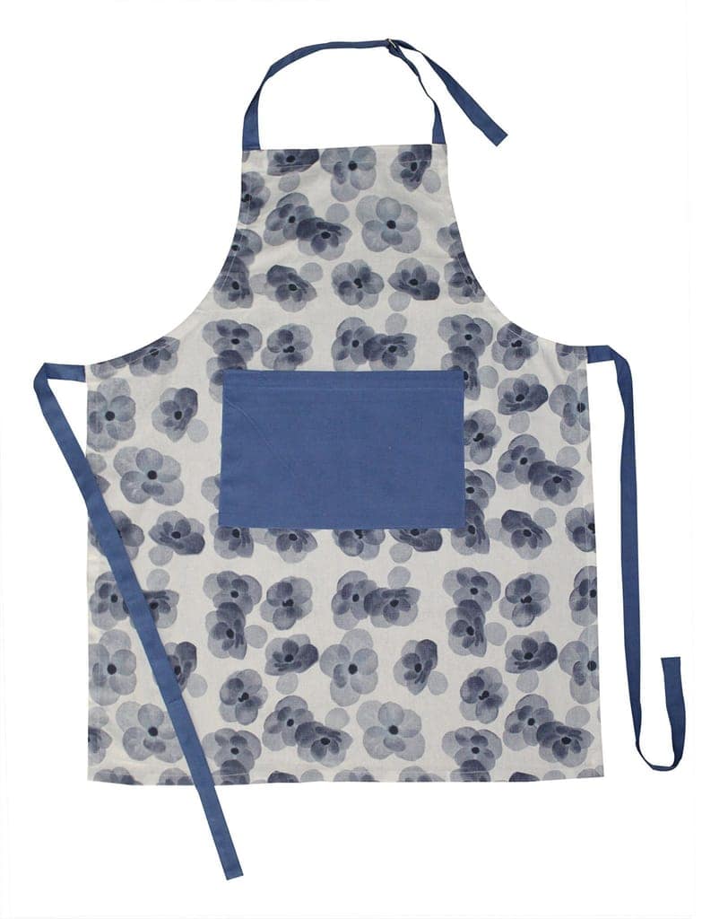 AIRWILL, 100% Cotton Designer Printed Aprons, Sized 65cm in Width & 80cm in Length with 1 Center Pocket, Adjustable Buckle on Top and 2 Long Ties on Both 2 Sides. Pack of 1 piece view 2
