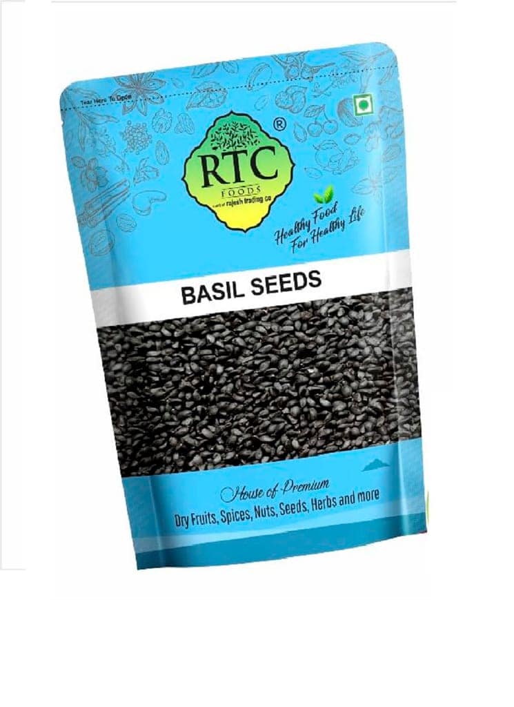 RTC Foods Basil Seeds 1Kg | Sabja Seeds | Resist Summer Heat | High in Fiber & Omega-3 | Helps Control Weight | Nutritious Superfood for Consuming & Consuming