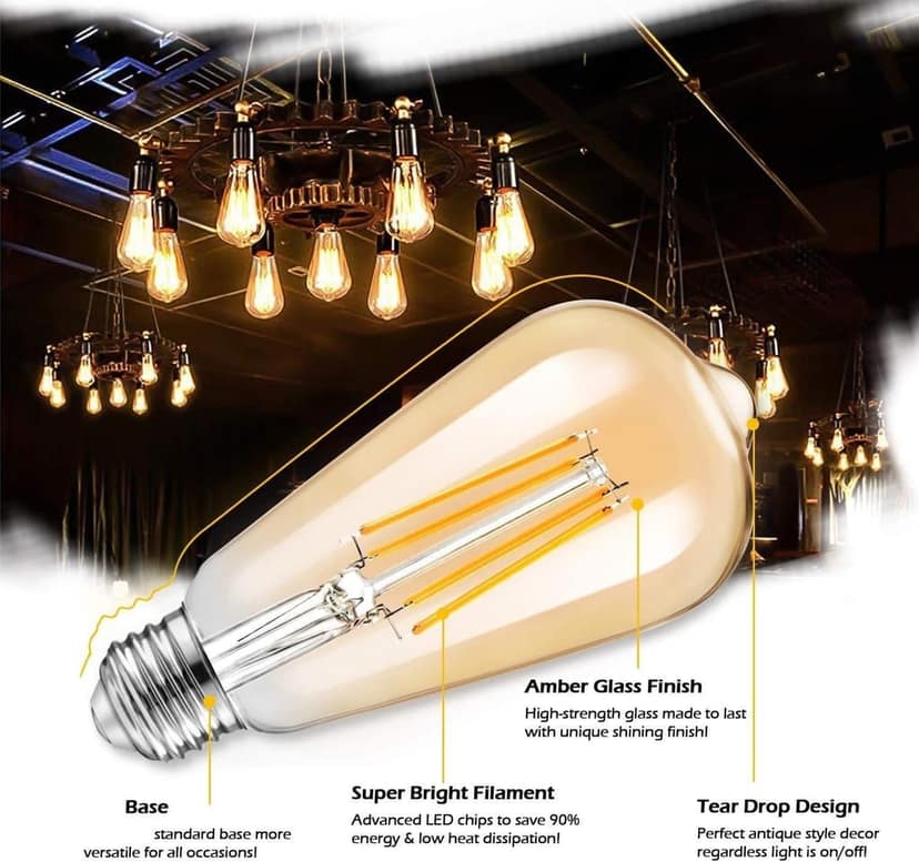 SPARKWORLD 4W Halogen Bulb Pack of 3 | Warm White | Clear Glass | Decorative Pin Type Bulb | Size: 4watt | Colour: Yellow view 2
