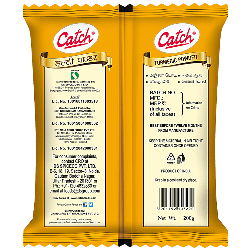 Catch Turmeric Powder/Haldi, 200 g Pouch view 2