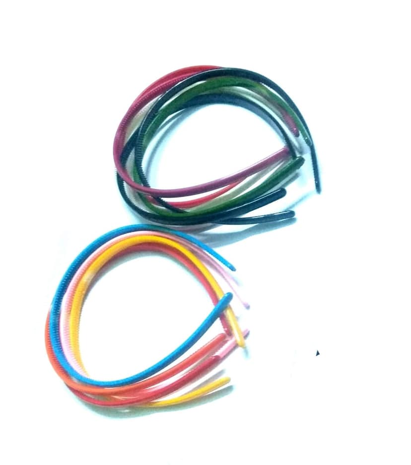 Nawani Women's Plastic Hoop Accessories Hair Band (Size- 16x14x1 cm, Multi), 12 Pic view 2