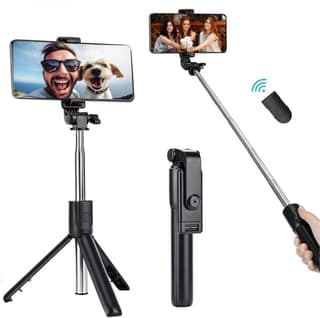 ZmiZc 70cm Extendable Selfie Stick Tripod with Wireless Remote, Compatible with All Smartphones