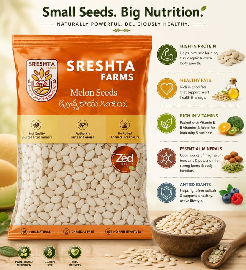 Sreshta Farms Watermelon Seeds - 100gm view 2