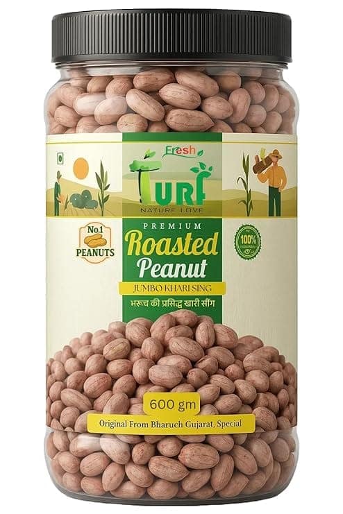TURF FRESH - Premium Roasted Peanut| Khari Sing - Chakna Dana Chana | Bharuch Gujarat Special | Mixed Jar Combo view 2