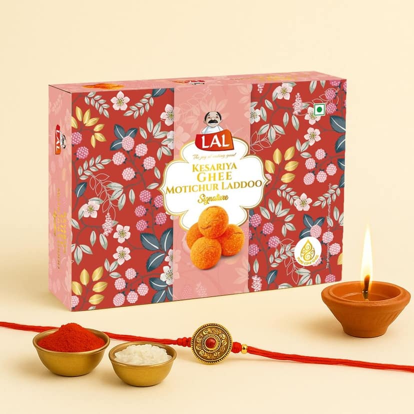 Lal Sweets Kesariya Motichur Laddoo - 400GM