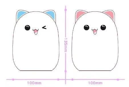 GLOWSERIE Cartoon Cat Night Lamp Rechargeable Soft Light for Bedroom & Nursery view 2