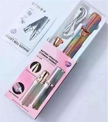 BLAWLESS 2-in-1 Rechargeable Facial Hair Remover & Eyebrow Trimmer for Women | Painless Face, Upper Lip, Chin & Nose Hair Removal | Cordless Electric Beauty Trimmer