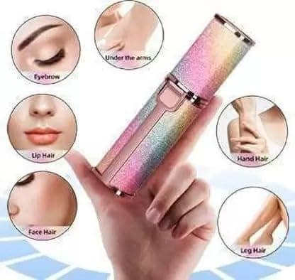 BLAWLESS 2-in-1 Rechargeable Facial Hair Remover & Eyebrow Trimmer for Women | Painless Face, Upper Lip, Chin & Nose Hair Removal | Cordless Electric Beauty Trimmer view 2