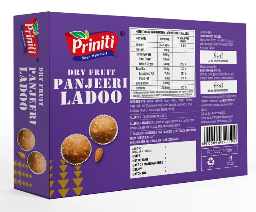 Priniti Dry Fruit Panjeeri Ladoo - Healthy & Delicious Snack view 2