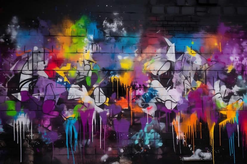 URBAN GRAFFITI 24in X 16in WITH BLACK FRAME view 2