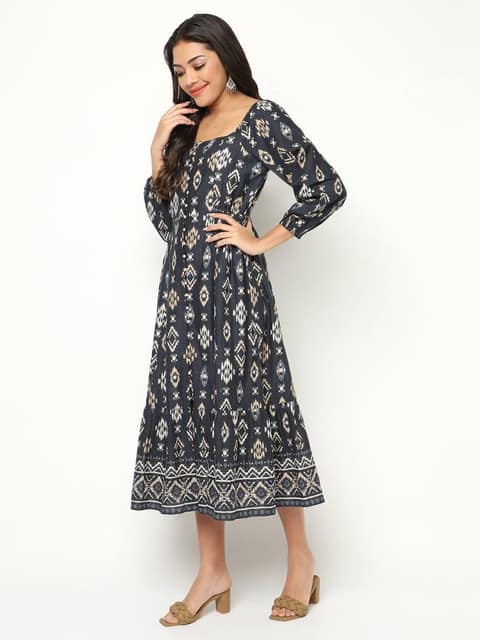 Graphite Printed Dress view 2