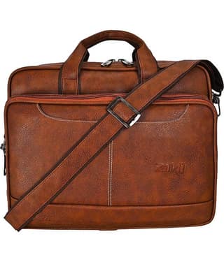 ZAIKO BAGS Brown Textured Messenger Bag