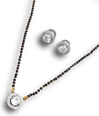 Charms White Mangalsutra Set ( Pack of 1 )