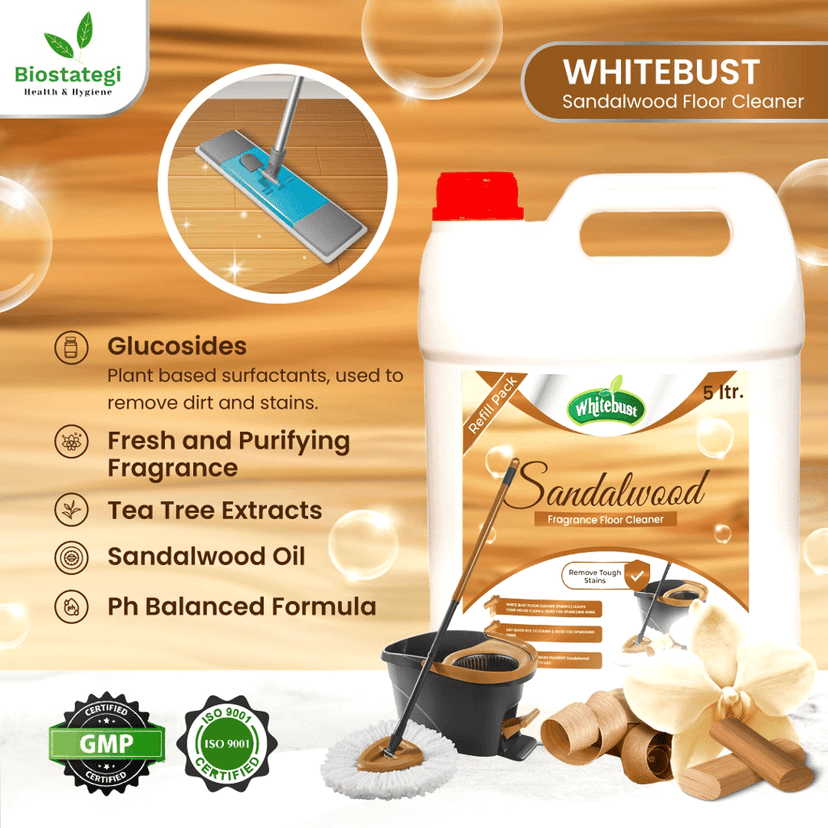 Whitebust Floor Cleaner Phenyl Sandalwood 5ltr Can view 2