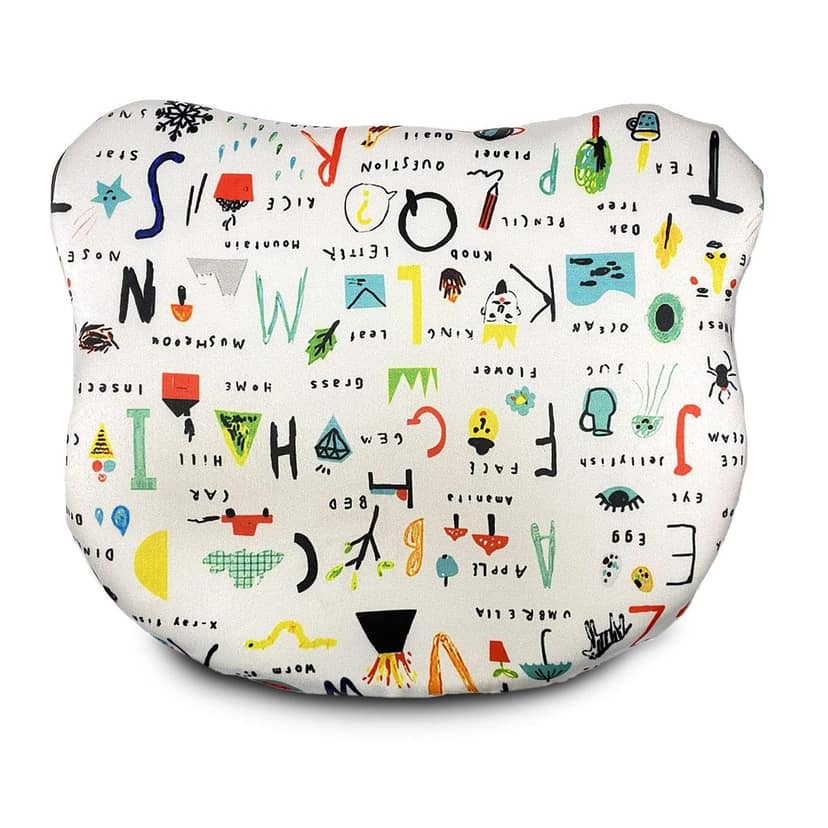 Sleepsia Cat Shaped Memory Foam Pillow for Kids,Toddler Pillow for Girls & Boys with Alphabet Print, Breathable Memory Foam Pillows view 2