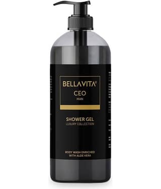 Bella Vita Luxury CEO MAN Body Wash Shower Gel Men's Bodywash 500ml Deep Cleansing Hydrating with Aloe Vera Extract & Charcoal Powder