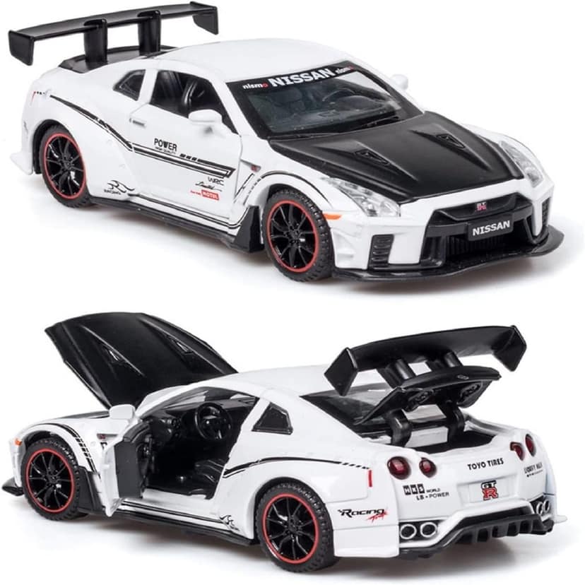 1:24 For Nissan GTR R35 Sports Car Alloy Model Car Kids Toys Car Diecasts Toy Vehicles Toy Cars Strong Pull back Sounds