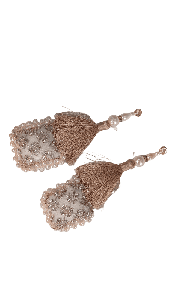 Silver color Hanging Blouse Tassels view 2