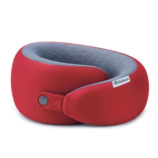 Billebon Memory Foam Neck Pillow with Cooling Gel, Snake Shape Travel Pillow with Snap Button, Neck Rest for Travelling & Flight Travel, Ergonomic Support for Comfort & Pain Relief, Red, Single Billebon Memory Foam Neck Pillow with Cooling Gel, Snake Sha