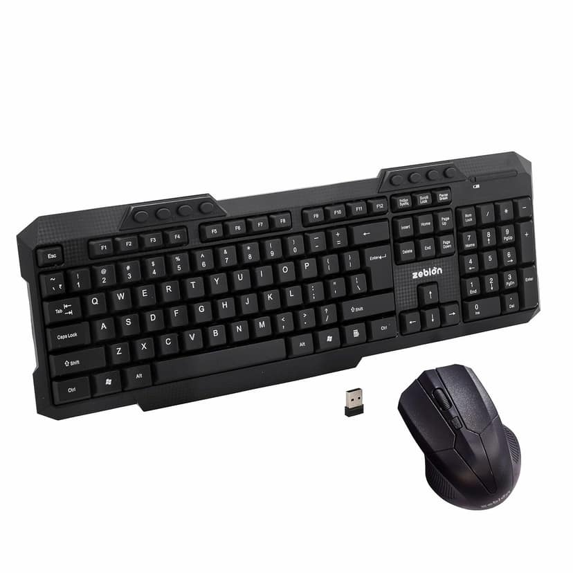Zebion G2400 Wireless Keyboard Mouse Combo - Black